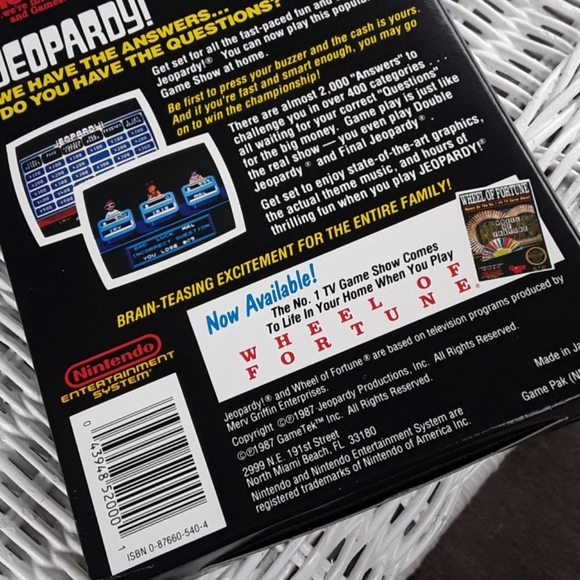 NIB Jeopardy forNintendo Entertaiment System - Picture 8 of 8